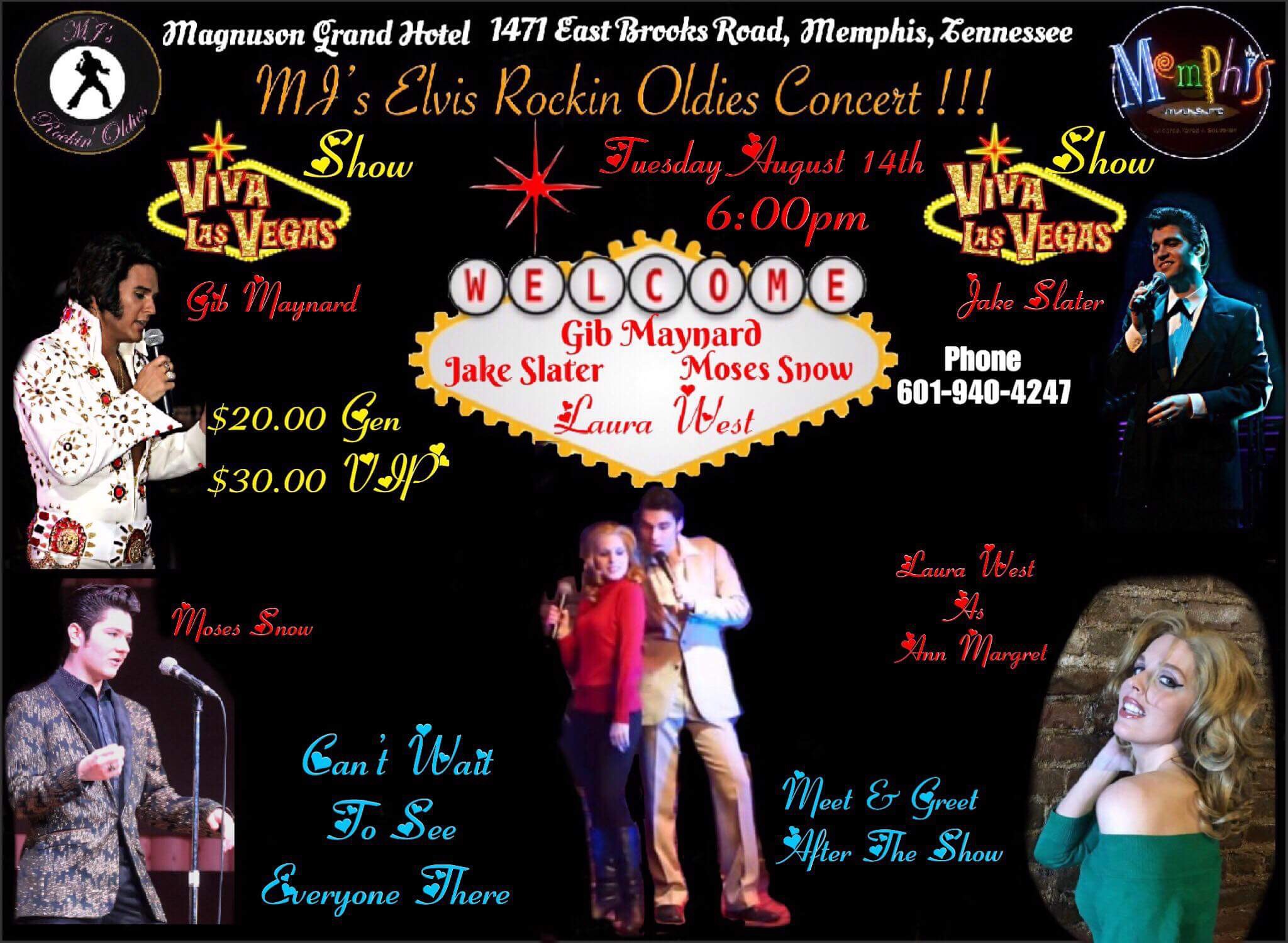 VIVA LAS VEGAS Show- Magnuson Grand @ Dad's Place, Memphis ...